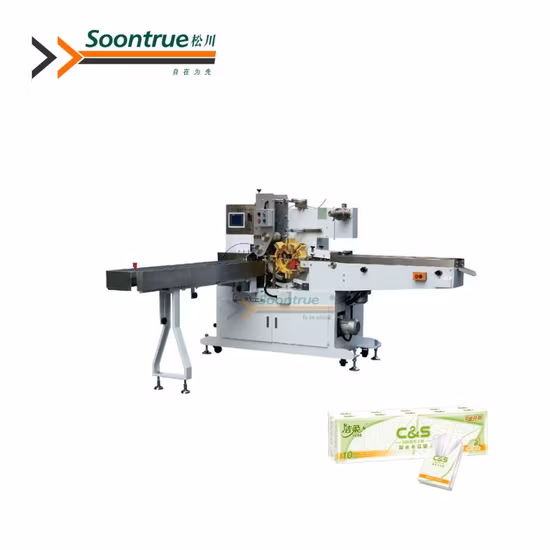 Автоматическая машина для упаковки носовых платков в папиросную бумагу