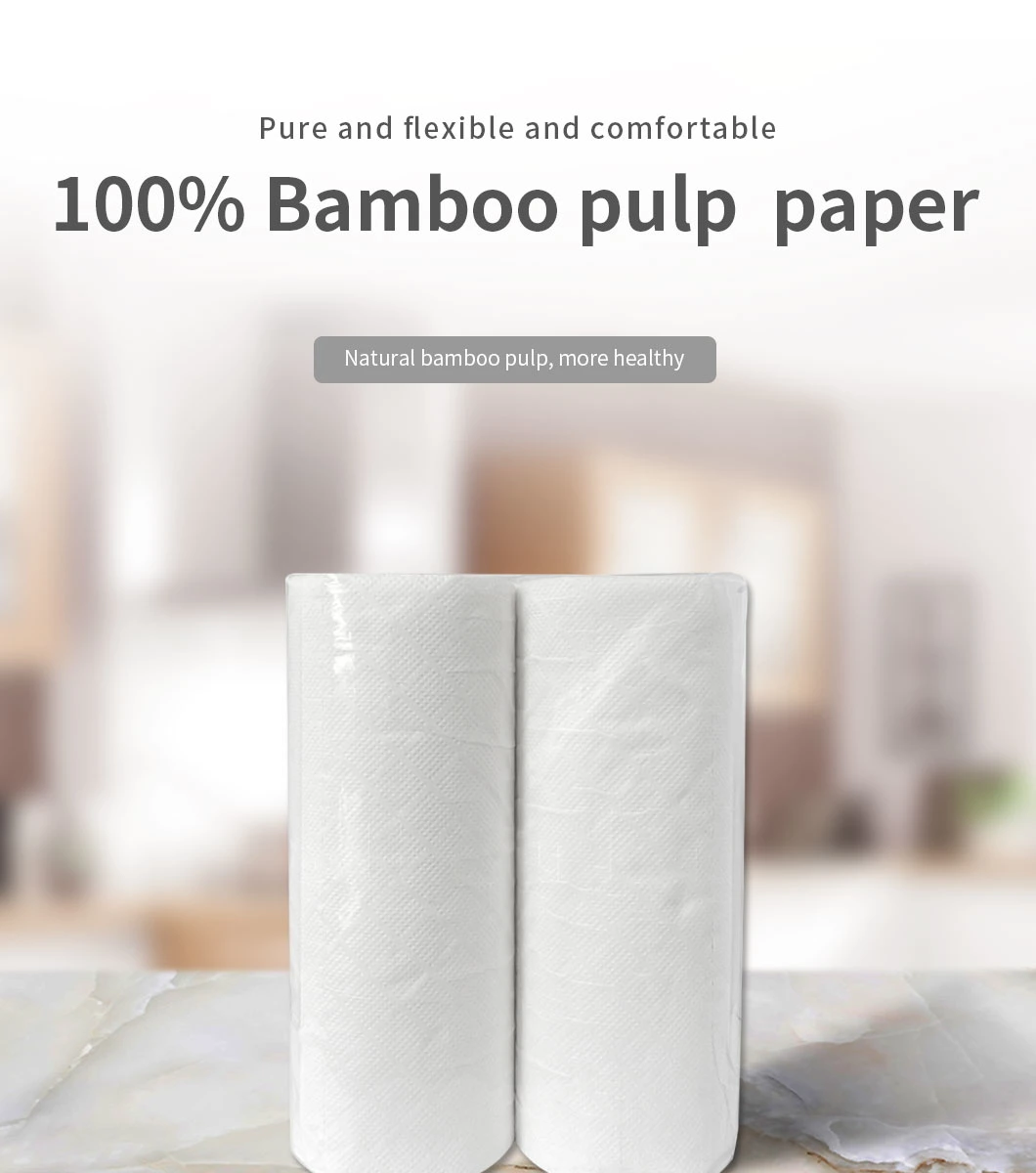 Hand Towel Bamboo Toilet Paper Roll Tissue Kitchenware Sanitary Napkin Disposable Products