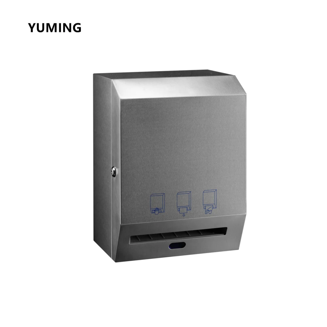 Hotel Wall Mounted Plastic Sensor Cutting Jumbo Roll Tissue Holder Automatic Cut Paper Towel Dispenser